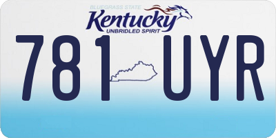KY license plate 781UYR