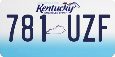 KY license plate 781UZF