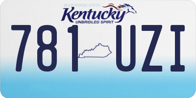 KY license plate 781UZI