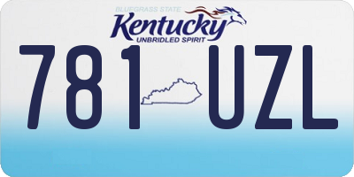 KY license plate 781UZL