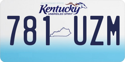 KY license plate 781UZM
