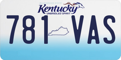 KY license plate 781VAS