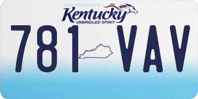 KY license plate 781VAV