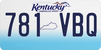 KY license plate 781VBQ