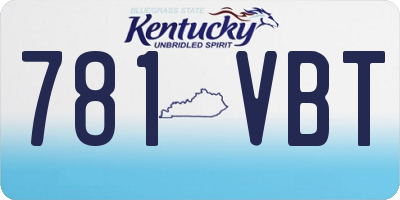 KY license plate 781VBT