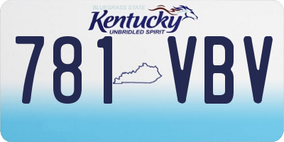 KY license plate 781VBV