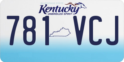 KY license plate 781VCJ