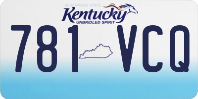 KY license plate 781VCQ