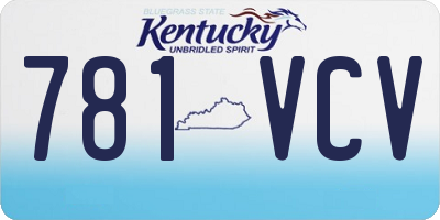 KY license plate 781VCV