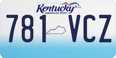 KY license plate 781VCZ