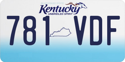 KY license plate 781VDF