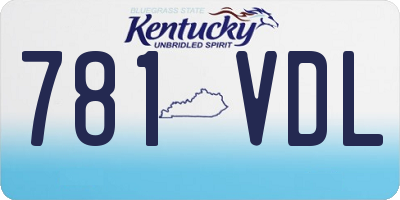 KY license plate 781VDL