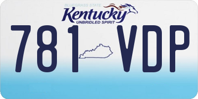 KY license plate 781VDP