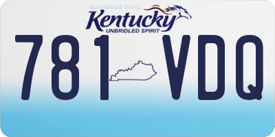 KY license plate 781VDQ
