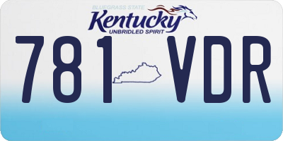 KY license plate 781VDR