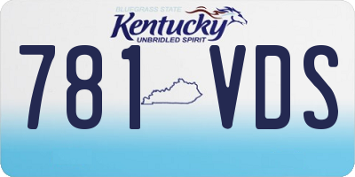KY license plate 781VDS