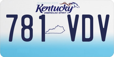 KY license plate 781VDV