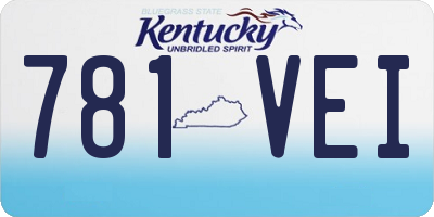KY license plate 781VEI