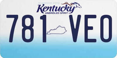 KY license plate 781VEO
