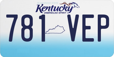 KY license plate 781VEP