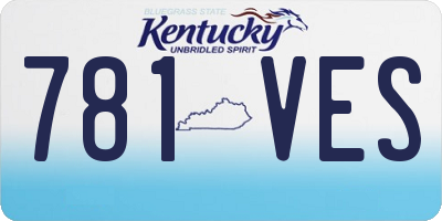 KY license plate 781VES
