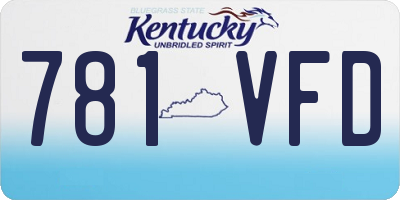 KY license plate 781VFD