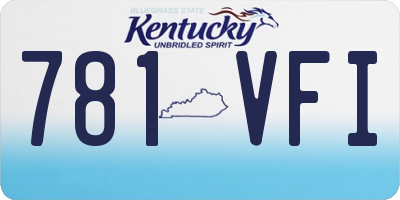 KY license plate 781VFI