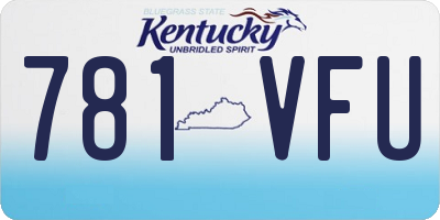 KY license plate 781VFU