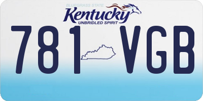 KY license plate 781VGB