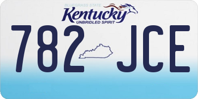 KY license plate 782JCE