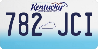 KY license plate 782JCI