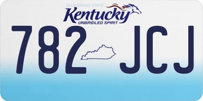 KY license plate 782JCJ