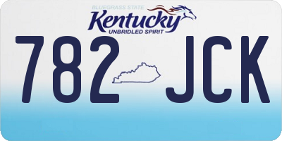 KY license plate 782JCK