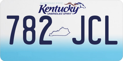 KY license plate 782JCL