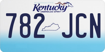 KY license plate 782JCN