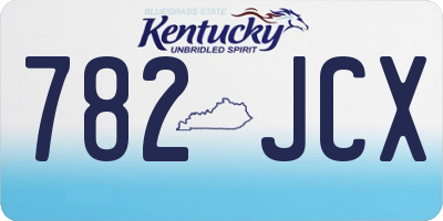 KY license plate 782JCX