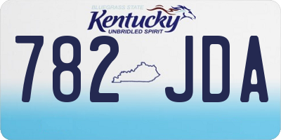 KY license plate 782JDA