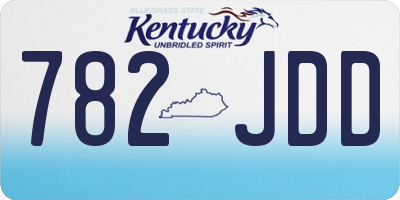 KY license plate 782JDD