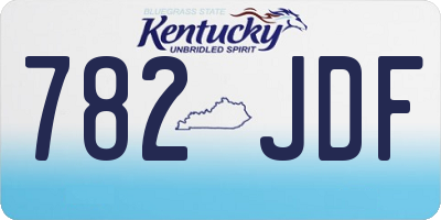 KY license plate 782JDF