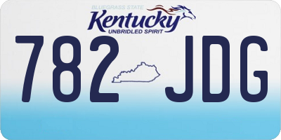 KY license plate 782JDG