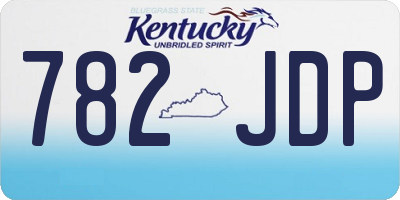 KY license plate 782JDP