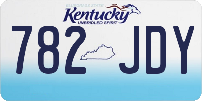 KY license plate 782JDY