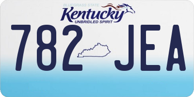 KY license plate 782JEA