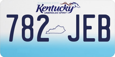 KY license plate 782JEB