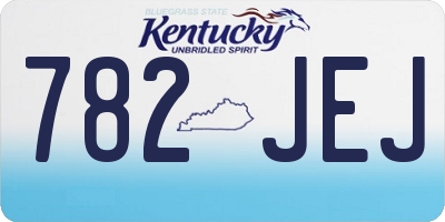 KY license plate 782JEJ