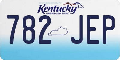 KY license plate 782JEP