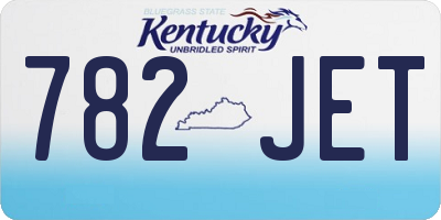 KY license plate 782JET