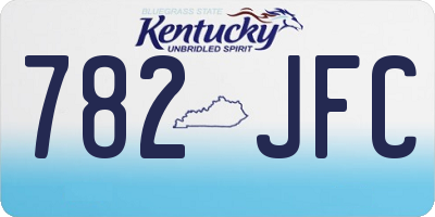 KY license plate 782JFC