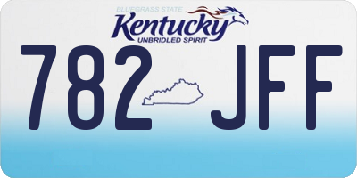 KY license plate 782JFF