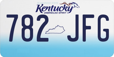 KY license plate 782JFG